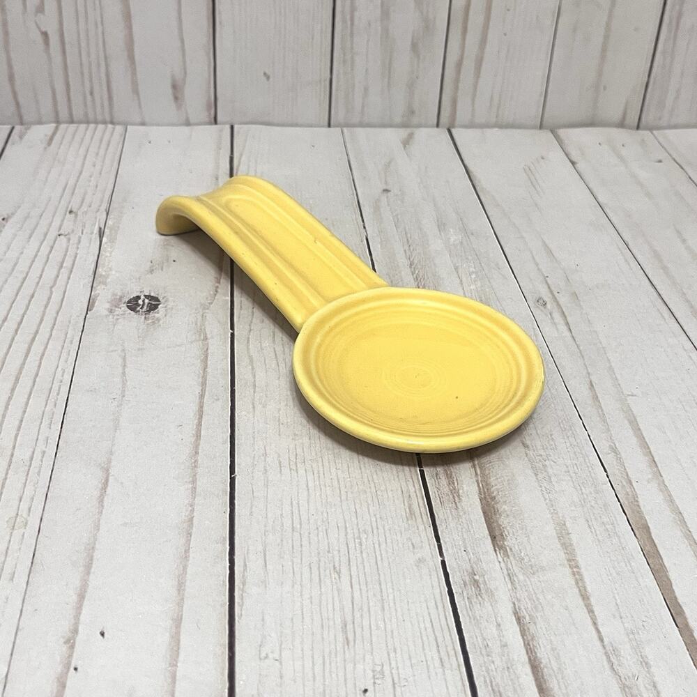 Vintage Fiestaware Spoon Rest #58 Sunflower Yellow Homer Laughlin USA FIESTA